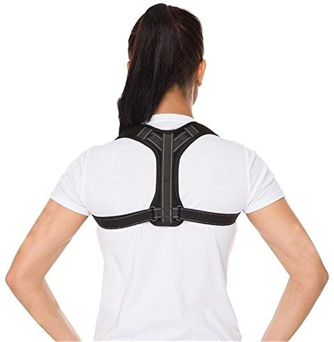 GSZCCZS Correcteur de posture Support dorsal réglable Ceinture lombaire pour hommes et femmes (couleur : noir, taille : moyen)