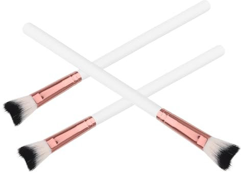 NULYLU 3pièces Lot De Pinceaux Pour Nez Pour Contour Pour Surligner Pour Femmes Avec Poils Souples Et Manche Raffiné