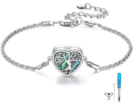 DAYLINLOVE Pulsera para damas 925 plata de ley con colibrí/girasol/libélula/árbol de la vida, pulsera ajustable, joyería de amistad, regalo para mujeres y niñas, Eine Größe, Plata de ley, No es una
