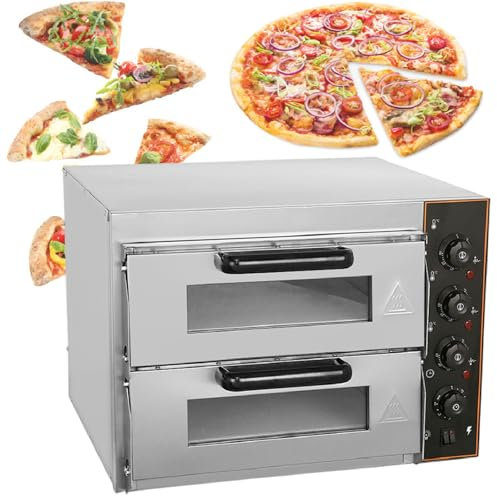 Four à Pizza D'IntéRieur En Acier Inoxydable, Four à Pizza Commercial De 16 Pouces Avec Bouton De ContrôLe De TempéRature De 120 à 622 ℉, éClairage Du Four Et Minuterie De 60 Minutes,110V