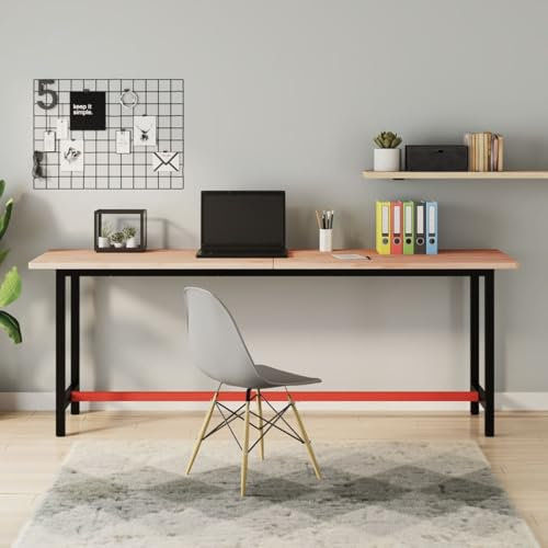 ShGaxin 356097 Arbeitsplatte, massives Buchenholz, 200 x 55 x 2,5 cm, Tischplatte, Schreibtischplatten, Esstischplatten, Küchenarbeitsplatte