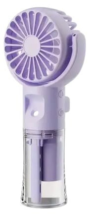 diwedaso Ventilateur humidificateur portable avec régulation de la vitesse du vent à 4 vitesses, faible bruit, pulvérisation/ventilateur, alimentation en eau intégrée, refroidisseur portatif, violet