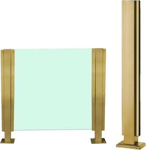 Handläufe, Deck-Baluster für 10–12 mm dicke Platten, kommerzielle Glas-Baluster-Säule mit Glasklemmen für Balkone, Flure (mittlerer Pfosten, Höhe 85 cm)
