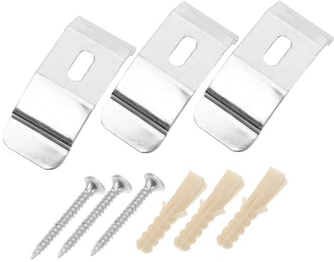 Ipetboom 3pezzi Staffa Fissaggio Per Tende Lamelle Staffe Per Veneziane in Metallo Staffa Per Tende in Metallo Supporto Per Montaggio