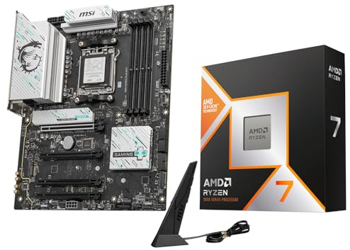 MICRO CENTER AMD Ryzen 7 9800X3D - Processore CPU con scheda madre MSI B850 Gaming Plus WiFi (ATX, AM5, DDR5, PCIe 5.0, M.2 Gen5, Wi-Fi 7, 5G LAN)