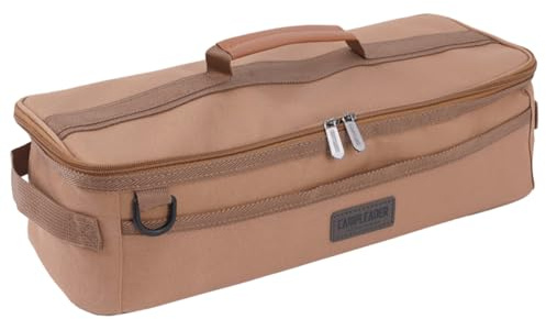 Tent Bag, Camping Storage , Outdoor Travel Carry Case, 16.54 x 6.69 x 4.72 Inch Zip Bag with Large Capacity, High Performance Traffic Equipment Holder, Waterproof Walls, khaki, see