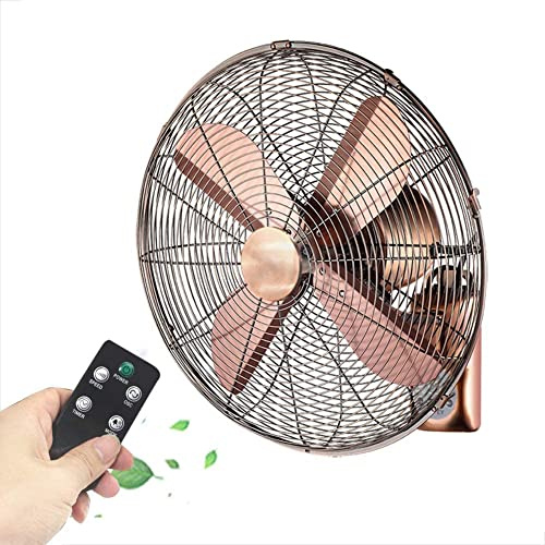 Aioneer Ventilateur Mural Rétro en Métal, Durable Et Résistant À l'usure, Ventilateur Électrique Industriel Robuste De 50 W-Copper-40cm/16in
