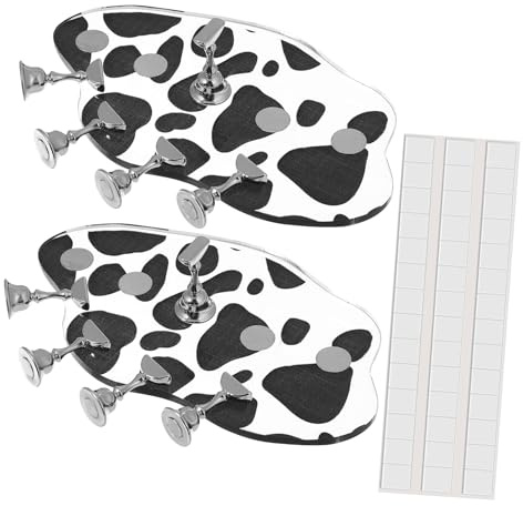 Anneome 2 Pièces Support à Ongles Acrylique avec Argiles Blanches Stand Portable Stable pour Peinture et Pose Ongles Kit pour Manucure à Domicile et Salons