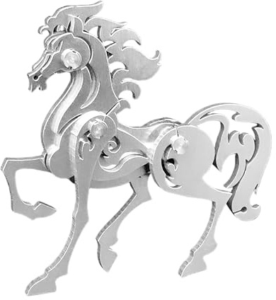Metallmodelle zum Zusammenbauen – Interaktive Sammelfiguren zum Selbermachen, 2026 Puzzles Pferde 3D-Modellset | für Erwachsene, Familie, Büro, Schlafzimmer, Party, Geburtstag, Geschenk