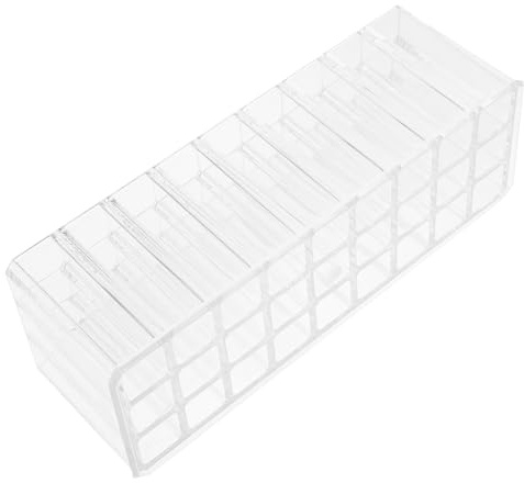 JOINPAYA Caja de Almacenamiento para Lápiz Labial 27 Rejillas y Compartimentos, Soporte Práctico para Maquillaje y Accesorios de Uñas, Tamaño 230 X 83 X 75 MM