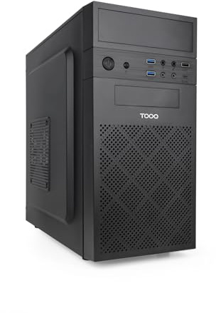 TOOQ TQC-4701-SP - Caja Minitorre Micro-ATX “ISOBOX Ultra”, Fuente de alimentación ATX 500W, 2xUSB-A 3.0, 1xUSB-A 2.0, 1xUSB-C, Audio HD, Micrófono