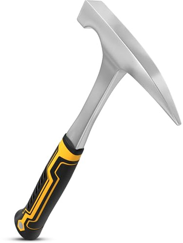 Small Rock Hammer 20 oz (1.25 lb) Heavy Balanced One-Piece Forged Steel