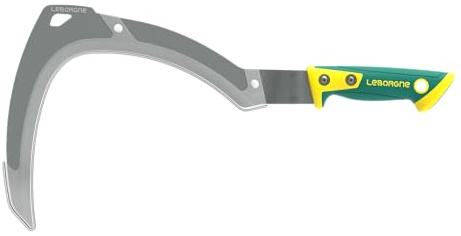Faucille à broussailles coudée 50 cm Duopro – lame inox trempée 50-55 HRC – manche bi-matière – débroussaillage et fauchage précis