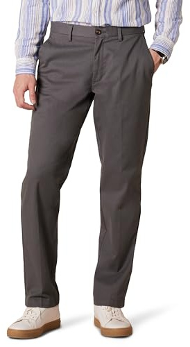 Amazon Essentials herr Rakt passform rynkbeständig platt framsida chinos byxa