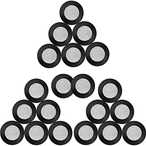 20 Pezzi Giunto Torico Guarnizione Soffione Doccia Rete Filtro in Acciaio Inox Guarnizione Rondella in Gomma con 40 Maglia per 1/2 Pollici Testa Doccia