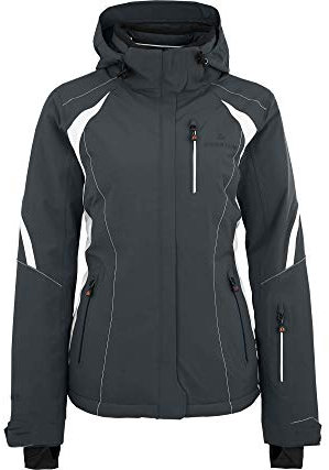 Bergson SNOWTASTIC | Damen Skijacke, wattiert, 20000mm Wassersäule, Ebony [949], 50 - Damen
