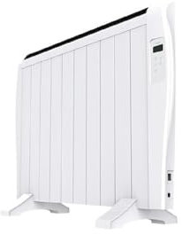 Cecotec Radiador Eléctrico Bajo Consumo Ready Warm 2000 Thermal Connected. 10 Elementos, 1500 W, De pared o pie, Temporizador, Mando a Distancia, Pantalla LCD, Control Wifi