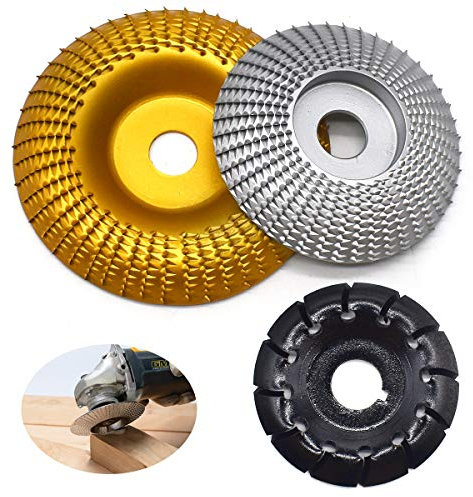 Saijer Disco Abrasivo per Smerigliatrice Angolare, Mola per Intaglio e Levigatura Legno, Raspa con Arco (3 Pezzi)