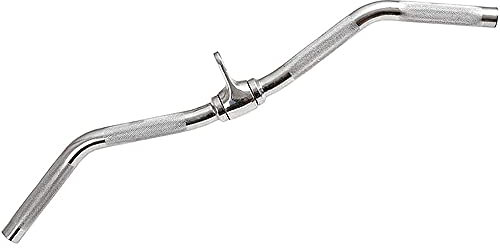 MANG Pro-Grip Revolving Curlstange Kabelzuggriff Trizeps Latzugstange Fitness Rudergriffe Mit rutschfeste Drehgelenk, 120cm, Verchromt Stahl
