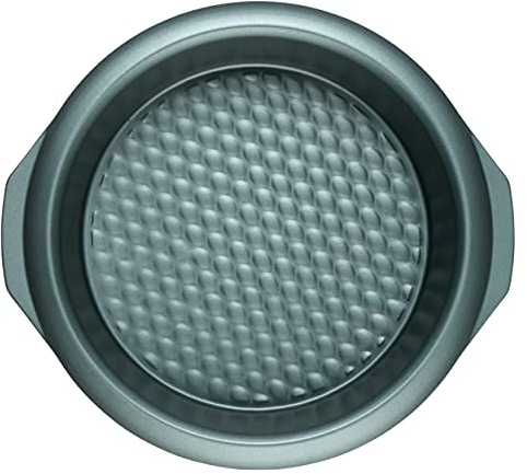 PROGRESS BW09819G2EU7 Shimmer Collection Carbon Steel Non Stick Round Baking Pan, BPA-Free, Gas Mark 7, Ideal for Making Festive Pies, Cakes, Tarts and Quiche, Textured Base, Baking Tin, 28 cm, Green