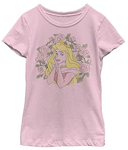 Disney Espinas Brezo Camiseta, Rosa Claro, XL para Niñas
