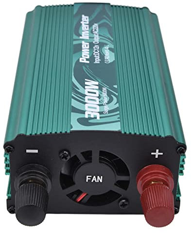 Inversor, Convertidor de Inversor de Onda Sinusoidal Pura Recordatorio de Zumbador Protección Segura de Ahorro de Energía para TV para Luz LED(Verde)