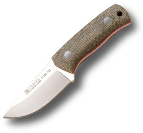 Joker Igel TS1 CV81-K, Sportüberlebensmesser, Micarta-Griff, Messer mit 7,5 cm Klinge, inklusive Kydex-Etui mit Paracord 550, Angelwerkzeug, Jagd, Camping und Wandern