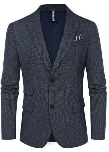 PJ Paul Jones Giacca Sportiva da Uomo Vintage, Tweed a Spina di Pesce, in Misto Lana Britannica, S