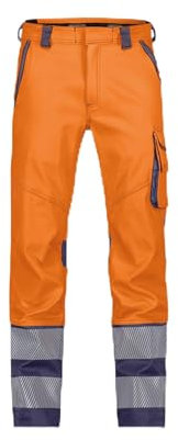 DASSY® Minnesota Stretch-Warnschutzbundhose - maat 50 - NEONORANGE/DUNKELBLAU