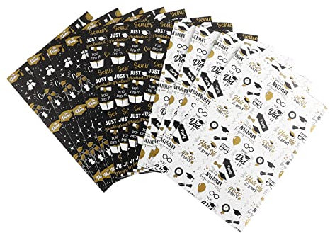 FOMIYES Geschenkpapier Für Das Abschlussjahr – 12 Blatt Abschlusspapier Vielseitig Einsetzbar Ideal Zum Verpacken Von Geschenken Und Für Bastelprojekte