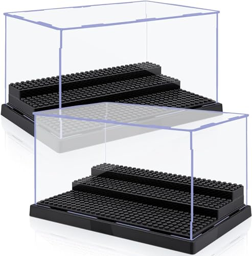 TINGLAND Acryl Schaukasten Vitrine，3 Schicht Mini Figuren Schaukasten Für Minifiguren Staubdichte Vitrine Für Bausteine Für Minifiguren Actionfiguren Blöcke Sammlerstücke