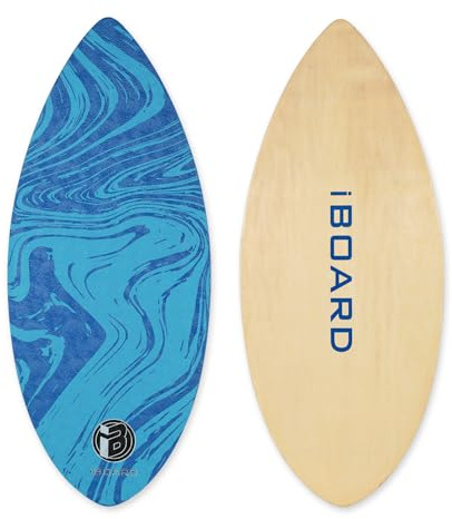 iBOARD Skimboard aus Holz mit Hochglanzbeschichtung, 91,4 cm, für Kinder, Anfänger, Jugendliche und Erwachsene, Strand-Skimboard, 3 Farben zur Auswahl