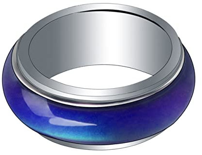 LIFKOME Ringe für Männer Frauen Jungen und Mädchen Stimmungsringe 8 Mm Temperaturwechsel Schmuck Mode für Anlässe