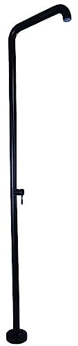 Doccia autoportante per esterni con soffione a spruzzo integrato in acciaio inox spazzolato 304, design a pioggia, ideale per cortile, piscina e spiaggia