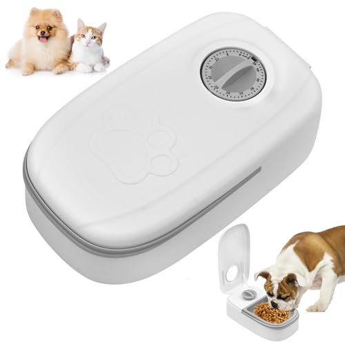 Smart Timed Pet Feeder - 350ML Automatic Food Dispenser for Dogs & Cats, Dry & Wet Food, 48H Timer