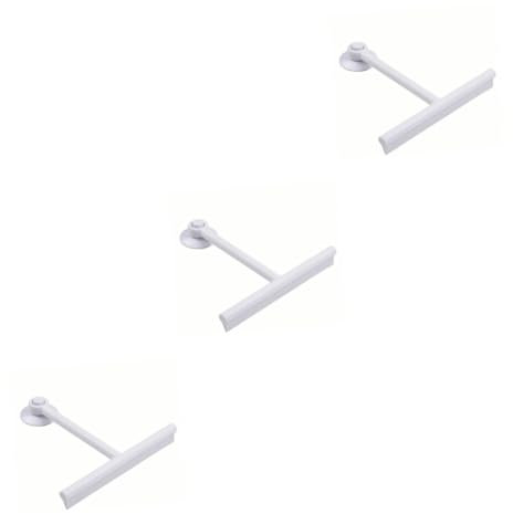 FRCOLOR 3pièces Raclette De Nettoyage pour Vitres Et Miroirs Outil Pratique pour Salle De Bain Et Voiture avec Ventouse Couleur Blanche