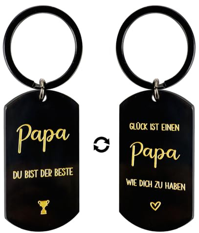 MEJOSER Papa Geschenk Schlüsselanhänger Vatertag Bester Papa der Welt Adventskalender Geschenke für Papa Geburtstag Vatertag Weihnachten Vater Männer Weihnachtsgeschenke Vatertagsgeschenk