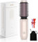 Cordless Hair Curling Brush, 3 in 1 Hot Hair Brush 40mm, Portable Hair Curler Iron Brushes with Travel Pouch, 4 Temp. Up to 210℃, Rechargeable Hair Curler Styler for Home Office Travel(Rose Gold)