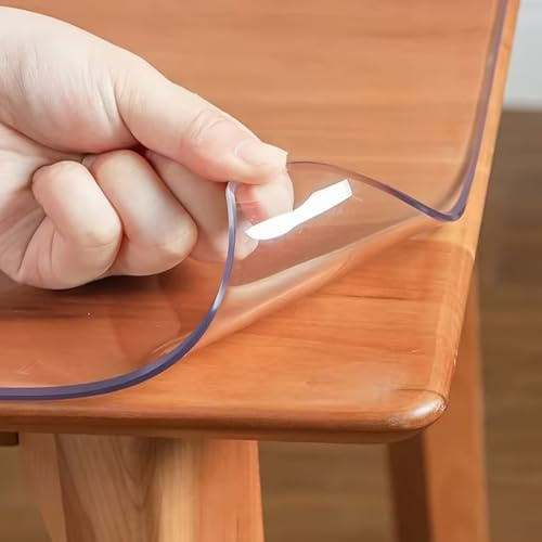 Pellicola Trasparente per Tavolo 1,5mm - Copritavolo Trasparente Rettangolare | Antimacchia - Antigraffio - Pulizia Veloce | Uso Quotidiano | Misure Personalizzate - GALEONE