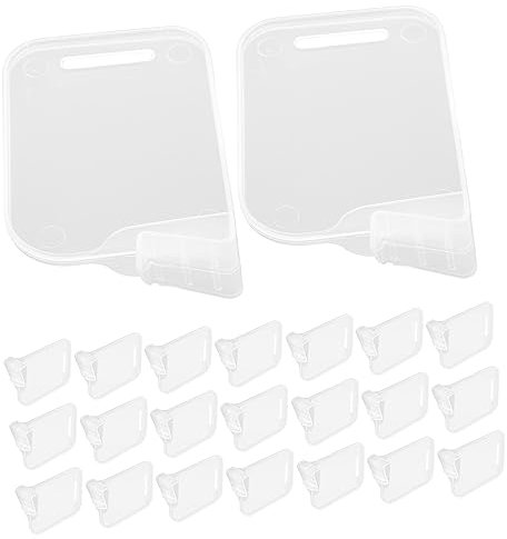 LABRIMP 40pcs Removable Plastic Fridge Dividers with Clips, Multi-function Household Freezer Separators, Side Door Storage Organizers for Classified Refrigerator Storage