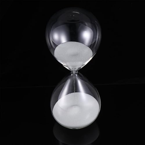 ULTECHNOVO 30 Minuten Sanduhr Timer Transparent Glas Modernes Zeitmessgerät Für Küche Haushalt Büro Konzentrationshilfe 8X8X7.87 Zoll