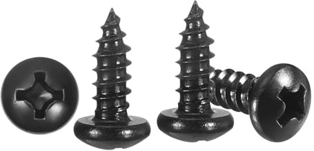 METALLIXITY Phillips Vis À Tête Plate Auto-Taraudeuse (#7x3/8) 100Pcs, Vis Auto-Foret En Acier Inoxydable 304 Pour Métal Bois Plastique, Pour Armoire Mur Volet Plaque Roc Meuble, Noir | Vis Auto-Foret En Acier Inoxydable 304 Pour Métal Bois Plastique, Pour Armoire Mur Volet Plaque Roc Meuble