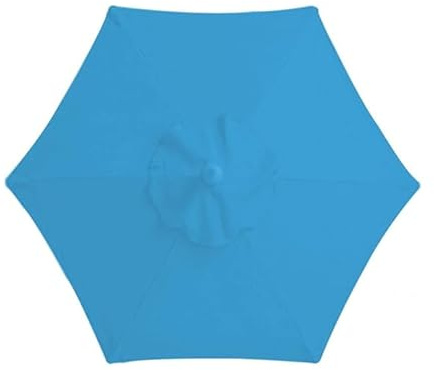 Baldacchino di ricambio per ombrelloni da giardino da 16,5/8,2/9/3 m, copertura per gazebo da esterno con 6 stecche, installazione semplice, ideale per ombrelloni da giardino (marrone, 250 cm)