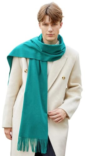 GIBZ Winterschal für Herren Weiche Schals mit Quaste | Warme und Leichte Kaschmir Modern Lange Herrenschal für Winter Herbst
