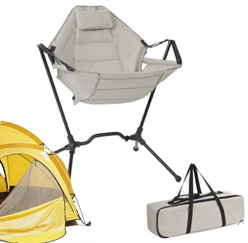 Genérico Silla de Exterior para Camping | Taburete Balanceante con Apoyo Ergonómico | Silla Balancín Portátil para Césped | para Jardín Fiesta Playa Picnic y Exteriores