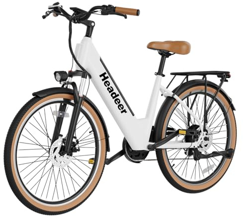 mihogo BD26 Bicicleta Eléctrica Mujer 26 Batería Extraíble 48V 11.5Ah, Autonomía 80-100km, Motor 250W 7 Velocidades, Cuadro Paso Bajo, Neumáticos 26x1.95, City E-Bike