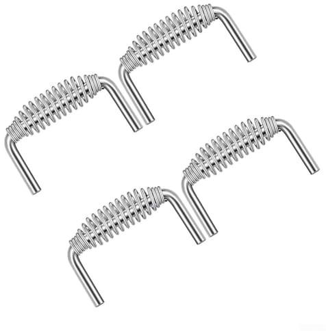 Maniglia a molla per applicazioni di grigliatura, tra cui fumatori, braciere e armadi per barbecue, costruita con materiali resistenti alla ruggine (4 pezzi)