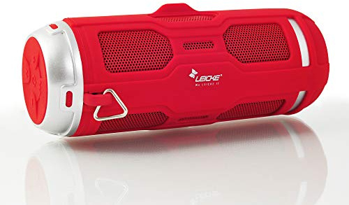Enceinte Bluetooth Portable DJ Roxxx Active | Haut Parleur avec Radio, MP3 Player, Couplage NFC, Carte TF/Micro SD, Mains-Libres | Câble de Charge USB | Caoutchouc Extérieur Antichoc | Couleur Rouge