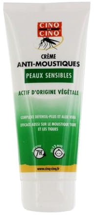 Cinq sur Cinq Crème Anti-Moustiques Peaux Sensibles 100 ml