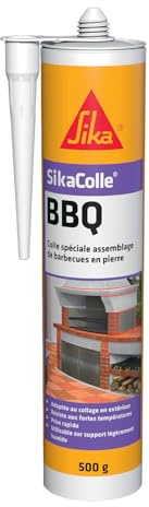 SIKA - Colle barbecue extérieur - SikaColle BBQ - 500g | Spéciale assemblage de petits barbecues en pierre - Bonne résistance à l'humidité et à la chaleur - Sans solvant
